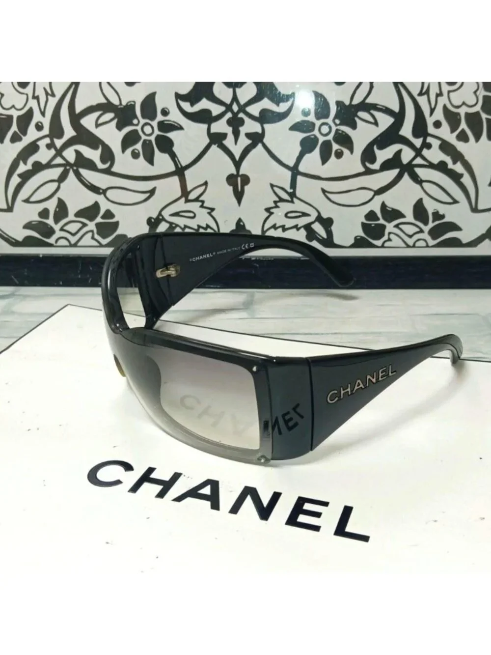 Chanel Sunglasses Black Square Eyewear